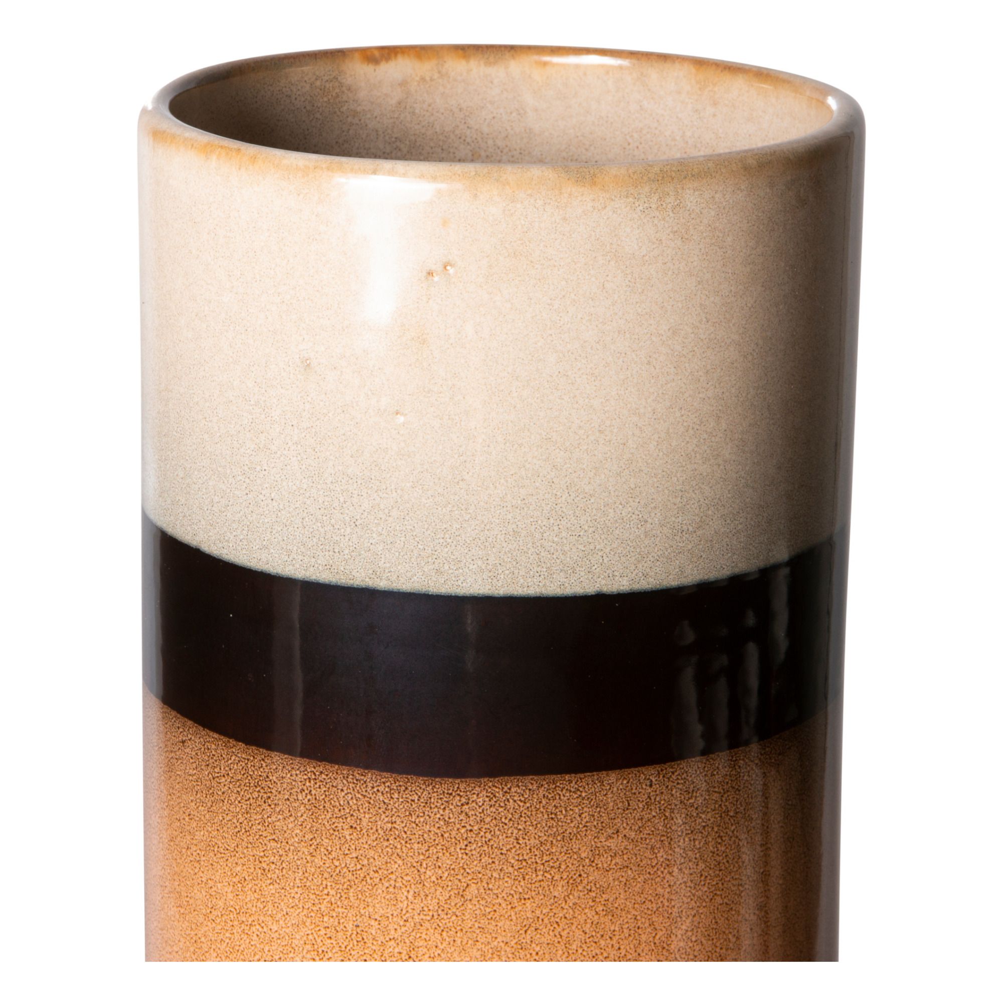 70's Ceramic Vase Orange Rouille- Product image n°1