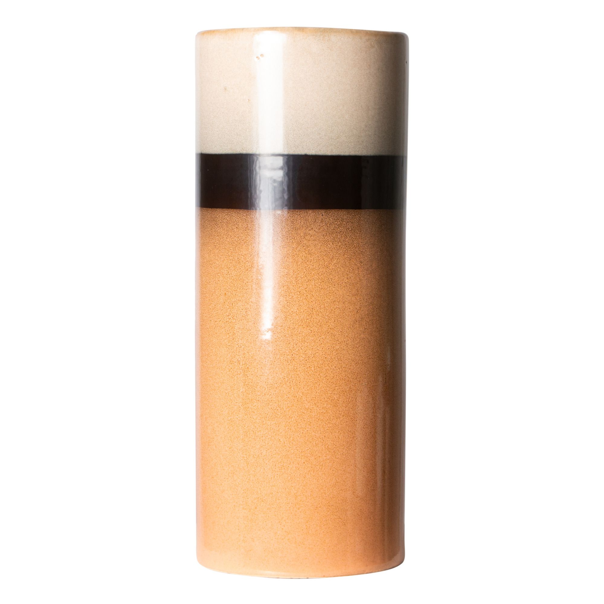 70's Ceramic Vase Orange Rouille- Product image n°2