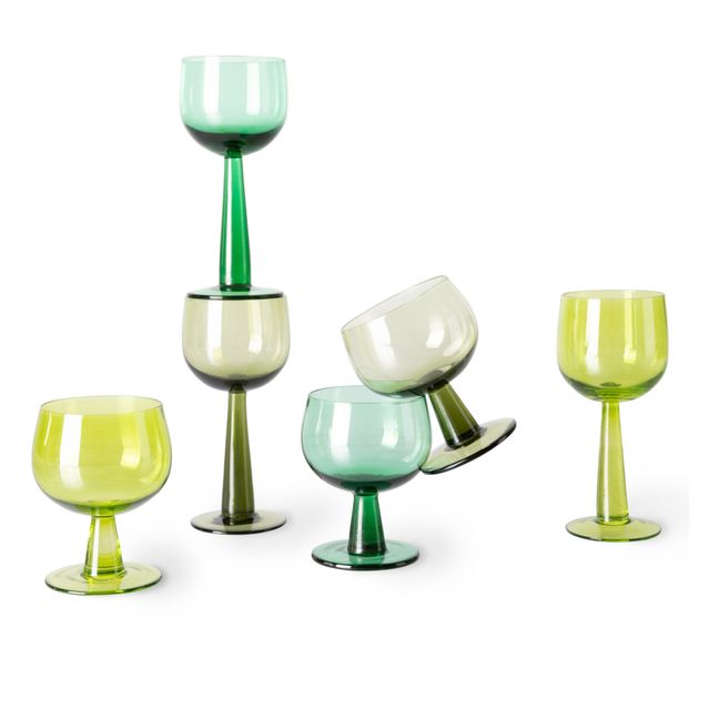 Weinglas The emeralds - 4er-Set | Grünolive