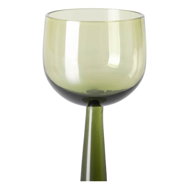 The Emeralds Wine Glasses - Set of 4 | Olive green