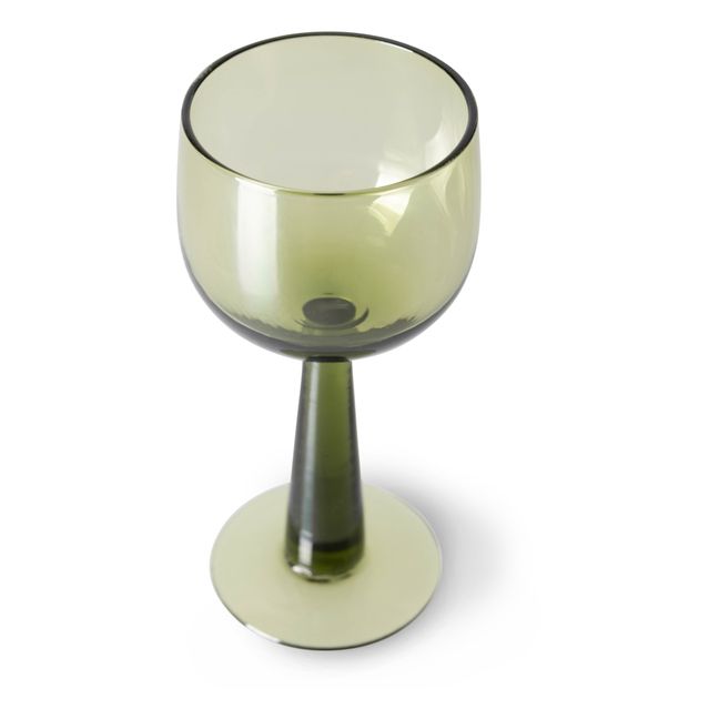 Copa de vino The emeralds - Set de 4 | Verde oliva
