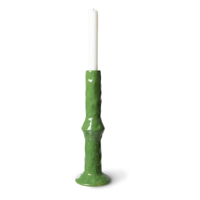 The Emeralds Ceramic Candle Holder Green