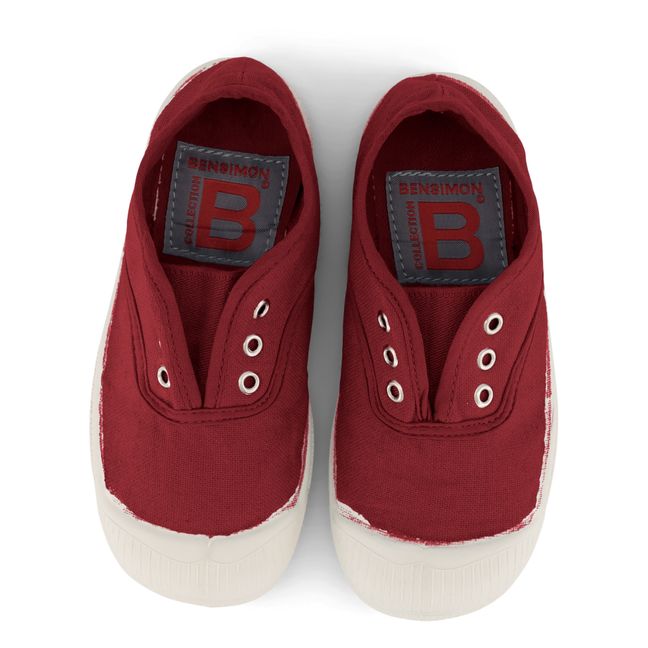Elly Vegan Tennis Sneakers Crimson