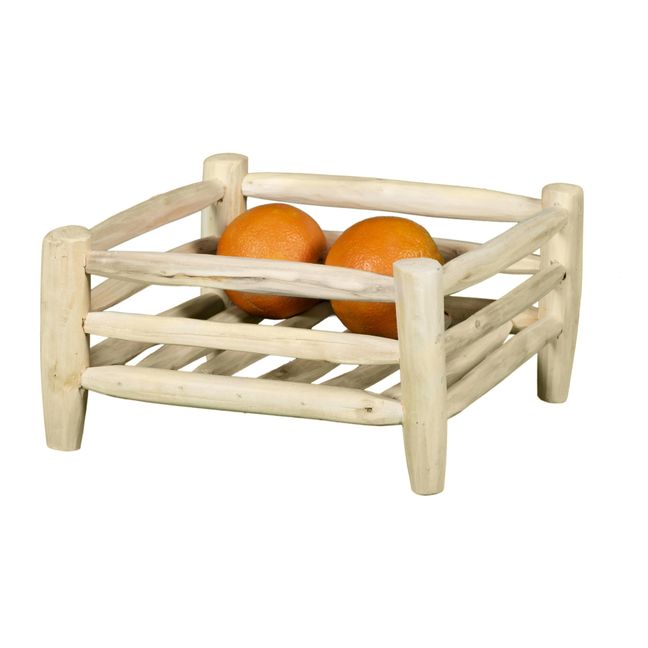Cesta de madera cuadrada 30x30 cm
