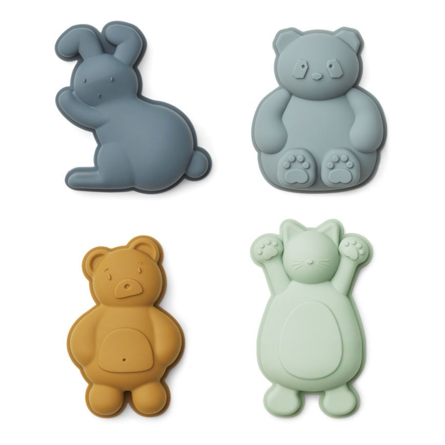 Liewood - Moules Gill en silicone pour la plage-set de 4 - Bleu