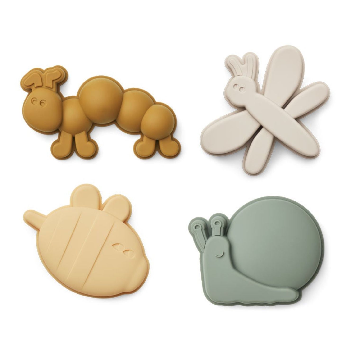 Liewood - Moules Gill en silicone pour la plage-set de 4 - Beige