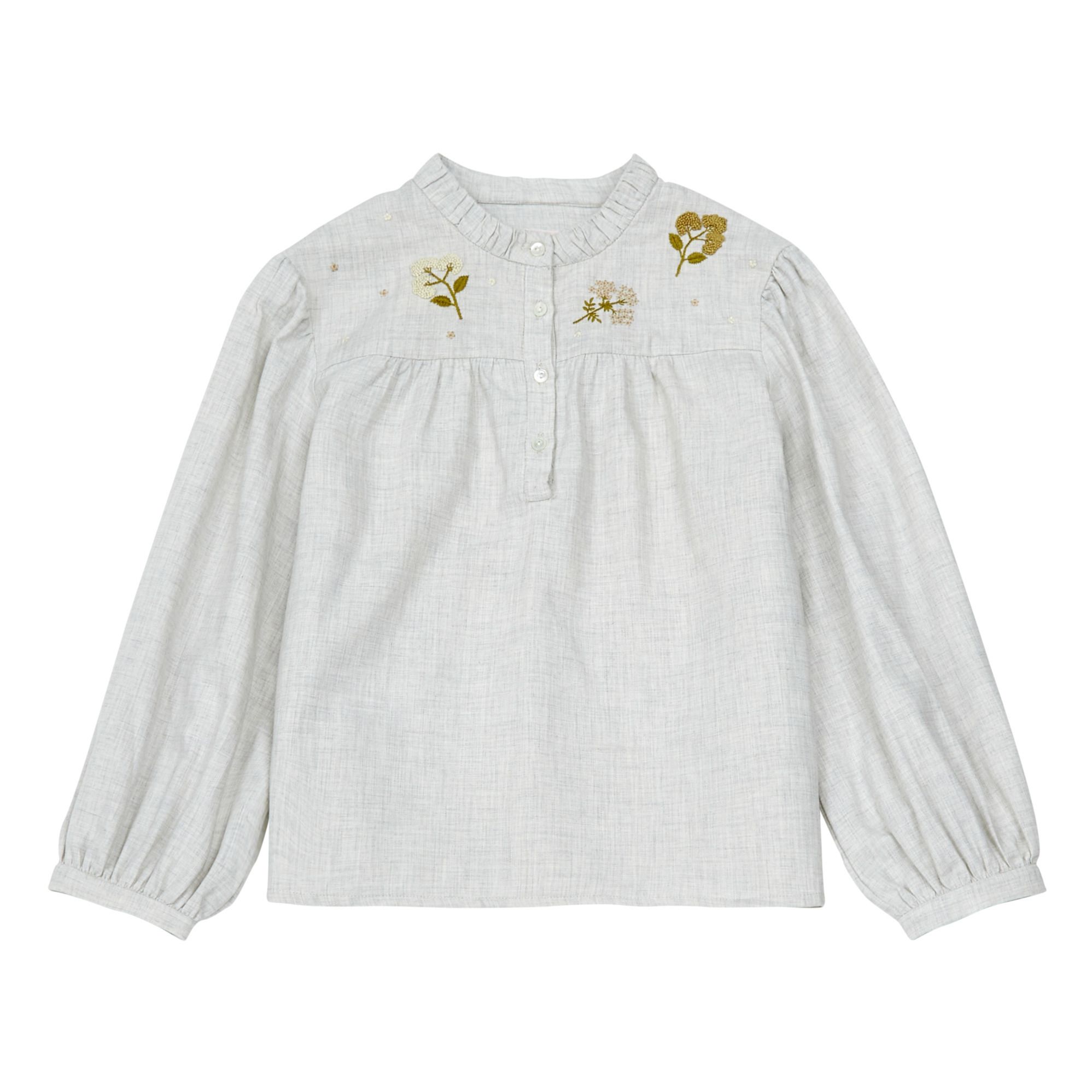 Bonpoint - Blouse Brodée Tammy - Fille - Gris chiné