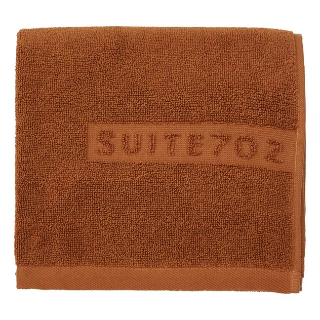 Serviette de toilette en coton bio  | Caramel