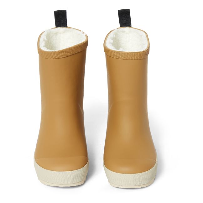 Mason Natural Rubber Fur-Lined Boots Camel