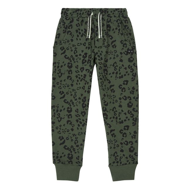 Frosted Leopard Joggers Olive green