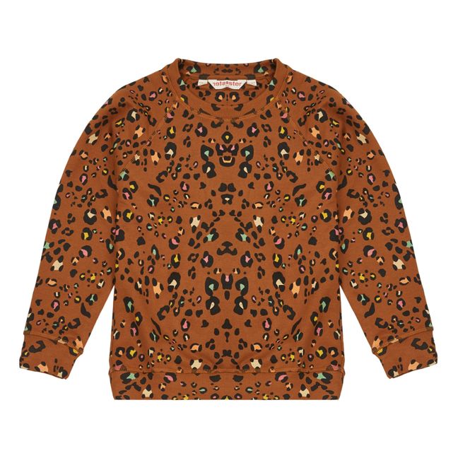 Amber Leopard Print Sweatshirt Kamelbraun