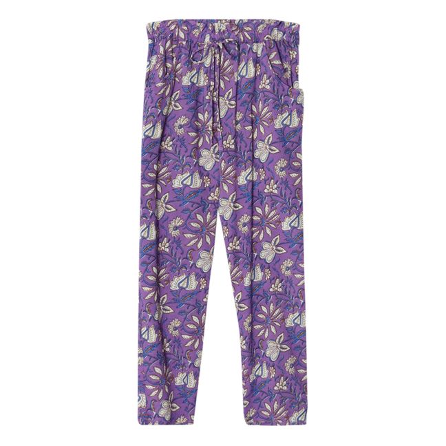 Pantalon Tayler Imprimé Floral Violet