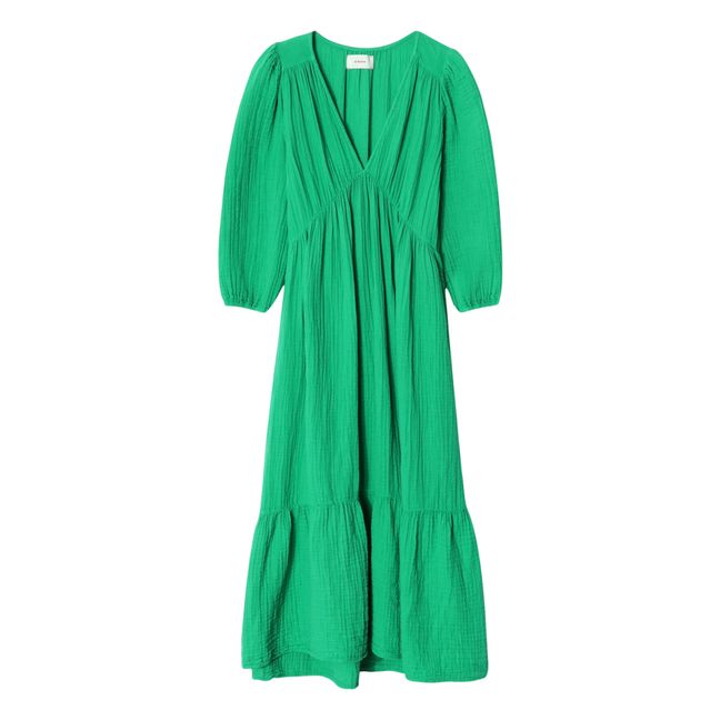 Robe Ella Gaze de Coton Vert