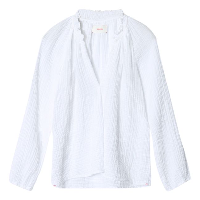 Blouse Camila Gaze de Coton Blanc