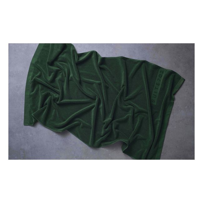 Handtuch aus Bio-Baumwolle Smaragdgrün