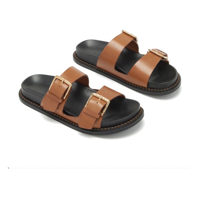Delamar Leather Sandals Coñac