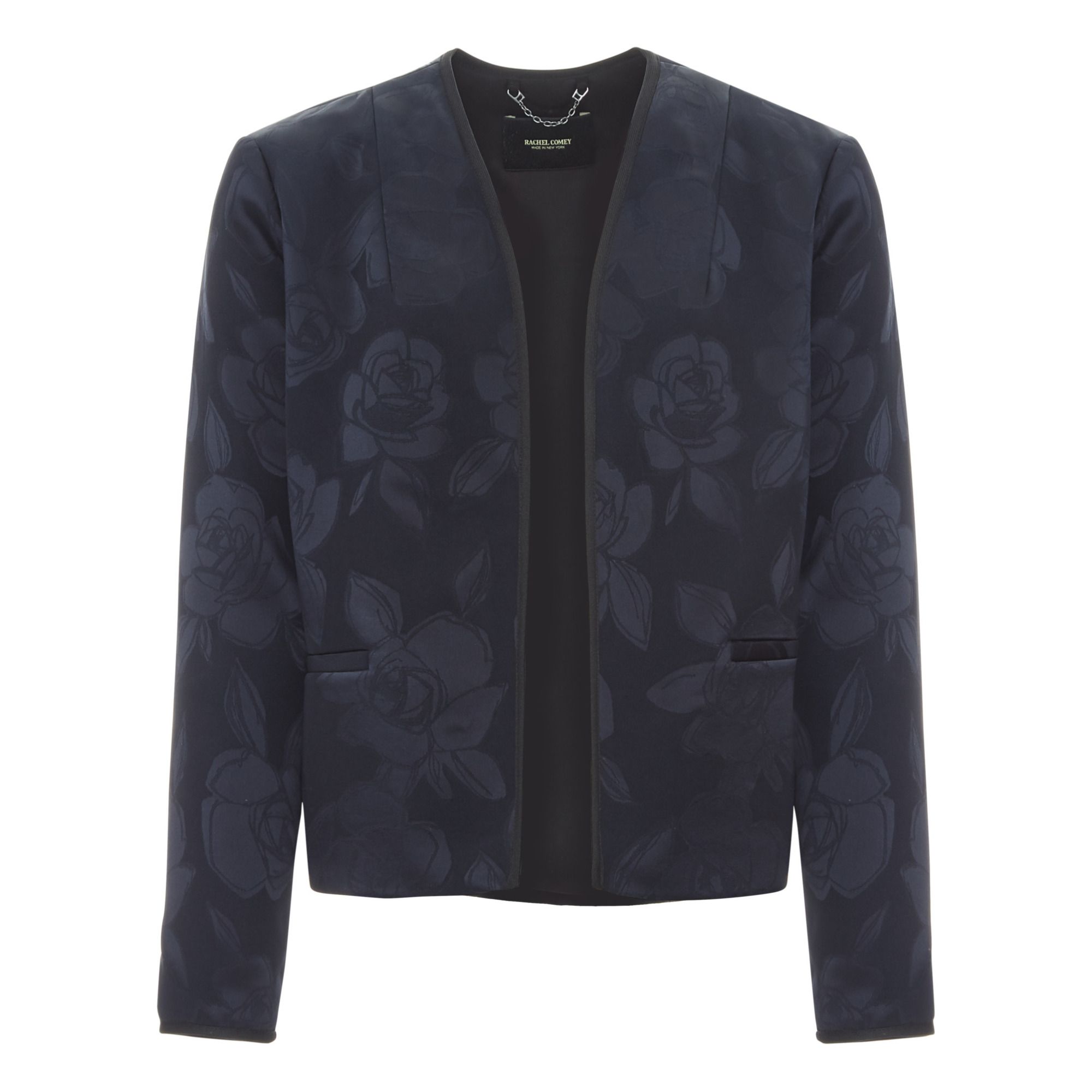 Rachel Comey - Veste Kitson Jacquard Fleurs - Femme - Bleu marine