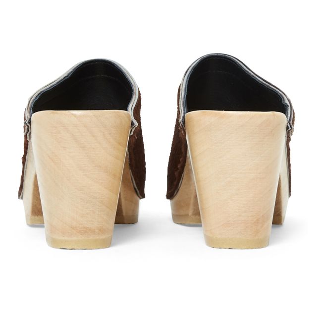 Old School Pony High Heel Clogs | Hazel