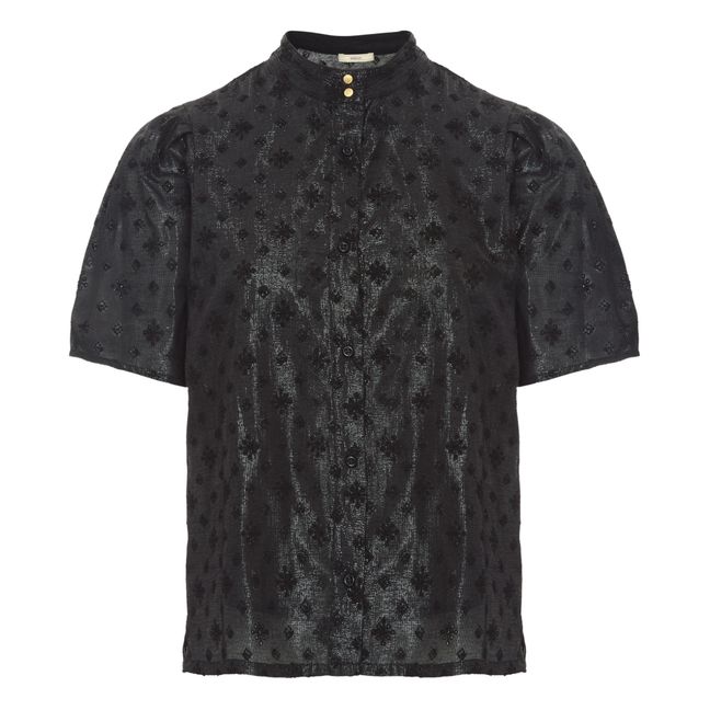 Amberly Embroidered Blouse Negro