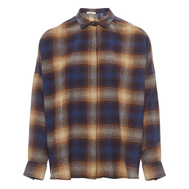 Deliwood Checked Shirt Blue