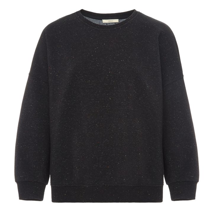 Chebbi Flecked Cotton Sweatshirt | Black- Product image n°0