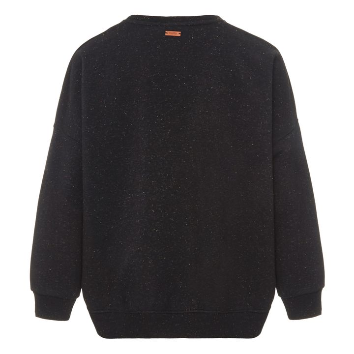 Chebbi Flecked Cotton Sweatshirt | Black- Product image n°6