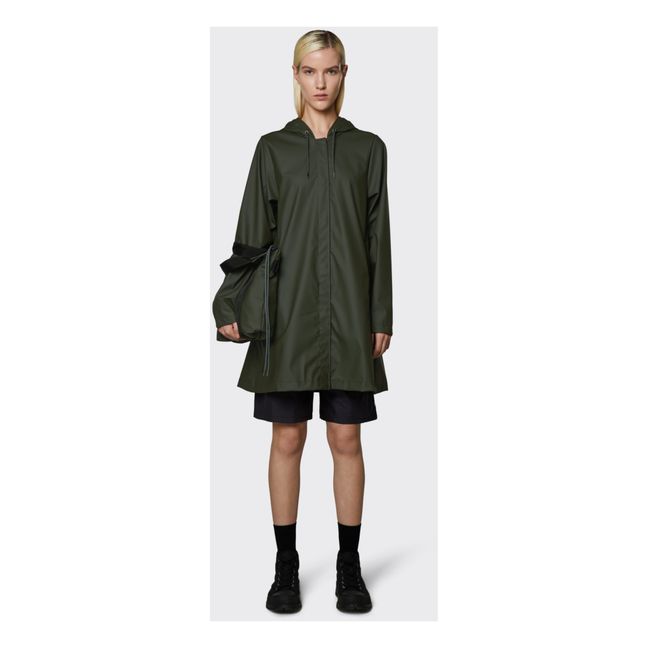 A-line Waterproof Raincoat Green