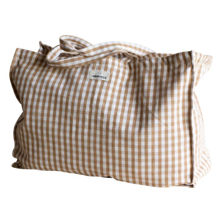 Borsa da weekend Vichy | Camel- Immagine del prodotto n°0