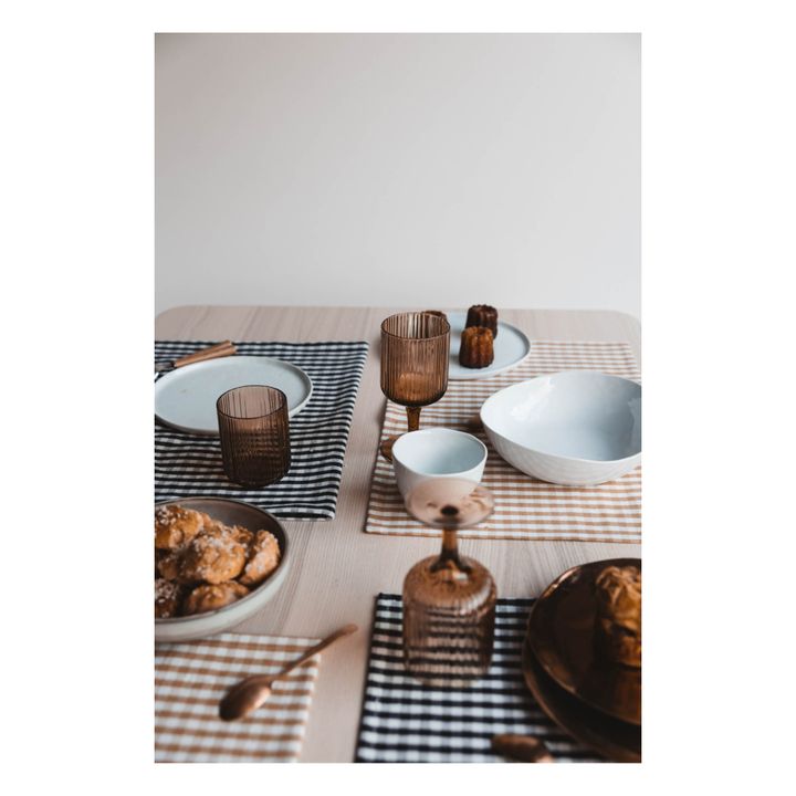 Set de mesa Vichy | Camel- Imagen del producto n°1