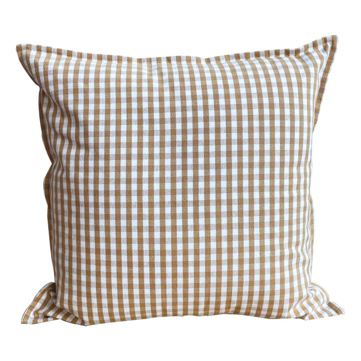 Coussin Havana Vichy | Camel- Image produit n°0