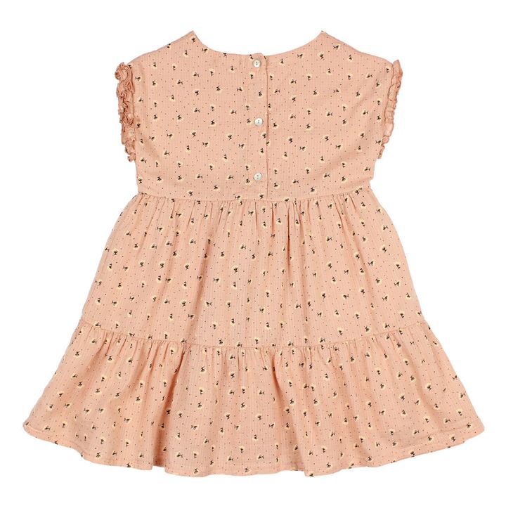 Búho Organic Cotton Floral Dress Dusty Pink Smallable