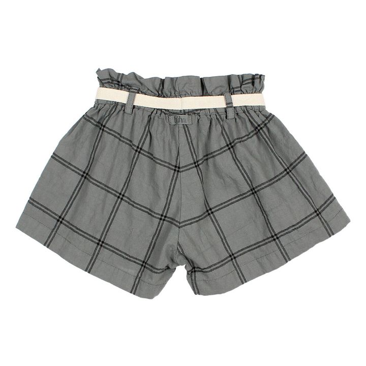 Búho - Organic Cotton Checked Shorts - Grey | Smallable