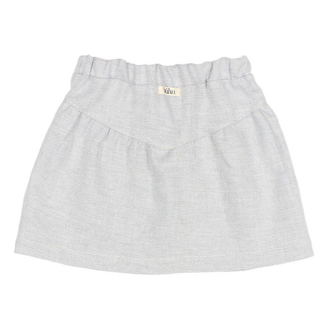 Linen and Organic Cotton Skirt Light grey