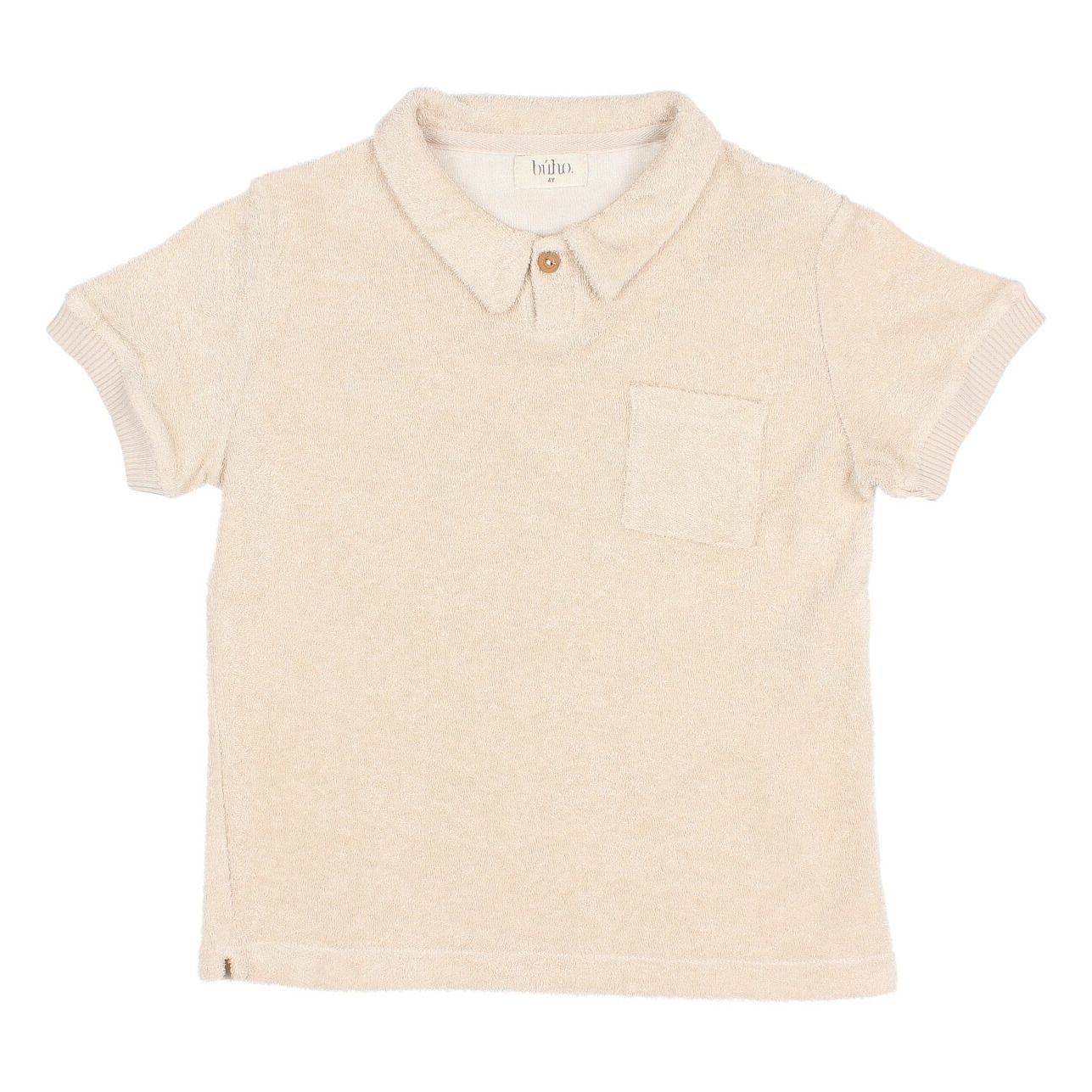 Búho - Organic Cotton Terry Cloth Polo Shirt - Beige | Smallable