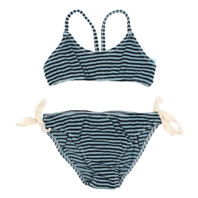 Striped Bikini Blue