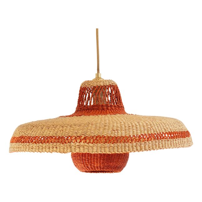 Hatter Pendant Lamp + Handwoven Lantern Ginger
