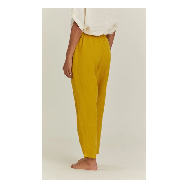 Carpenter Linen Trousers Yellow