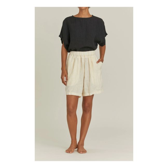 Carpenter Linen Shorts Cream