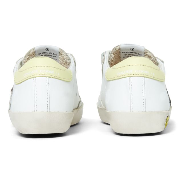 Old School Leopard-Print Velcro Sneakers Giallo