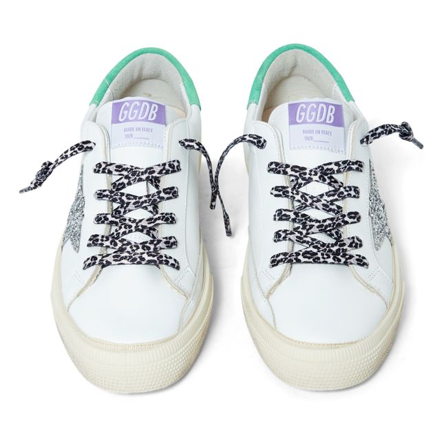 Sneakers May Leopard Silber