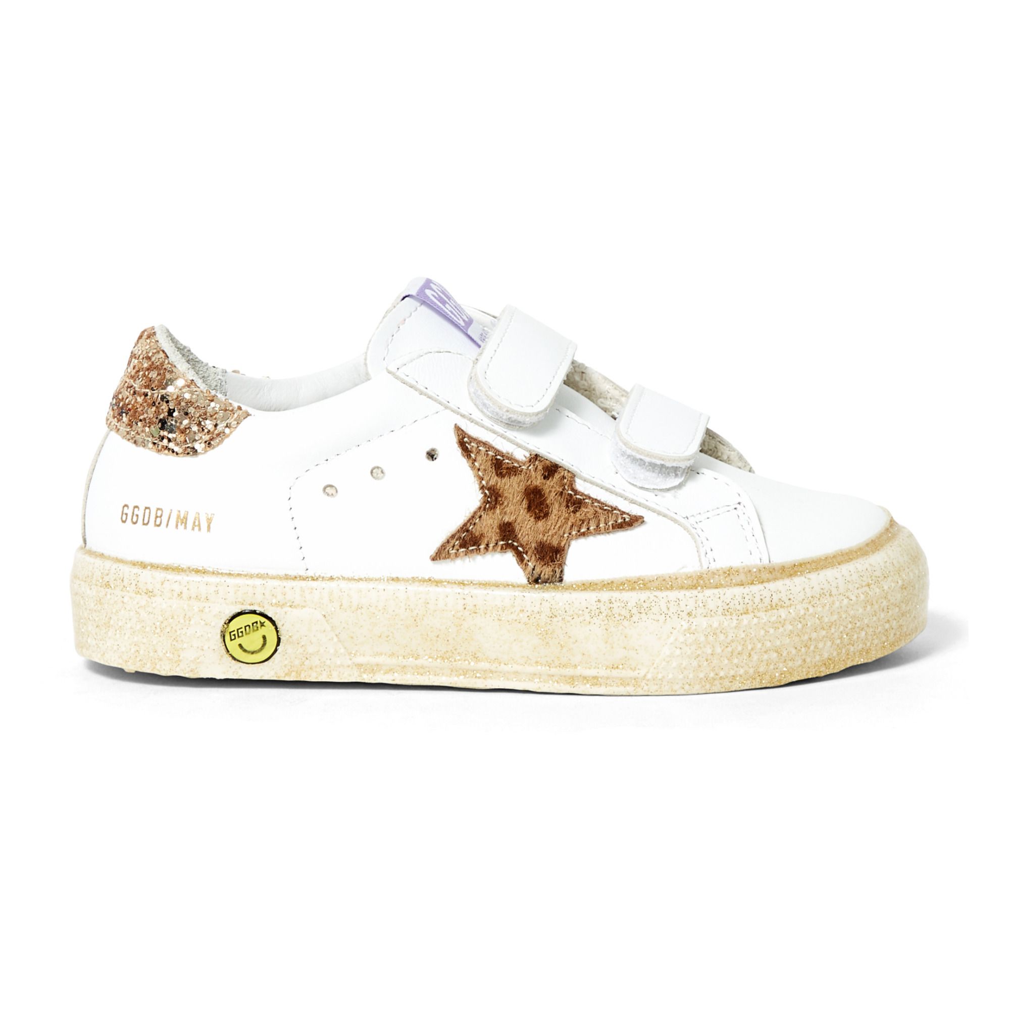 Golden Goose Deluxe Brand - Baskets Scratchs May School Imprimé Girafe - Fille - Beige