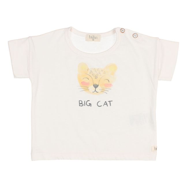 Camiseta de algodón orgánico Cat Crudo