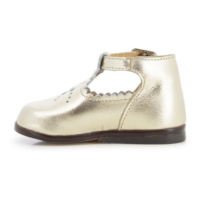 Zeus Laminato Mary Janes | Gold