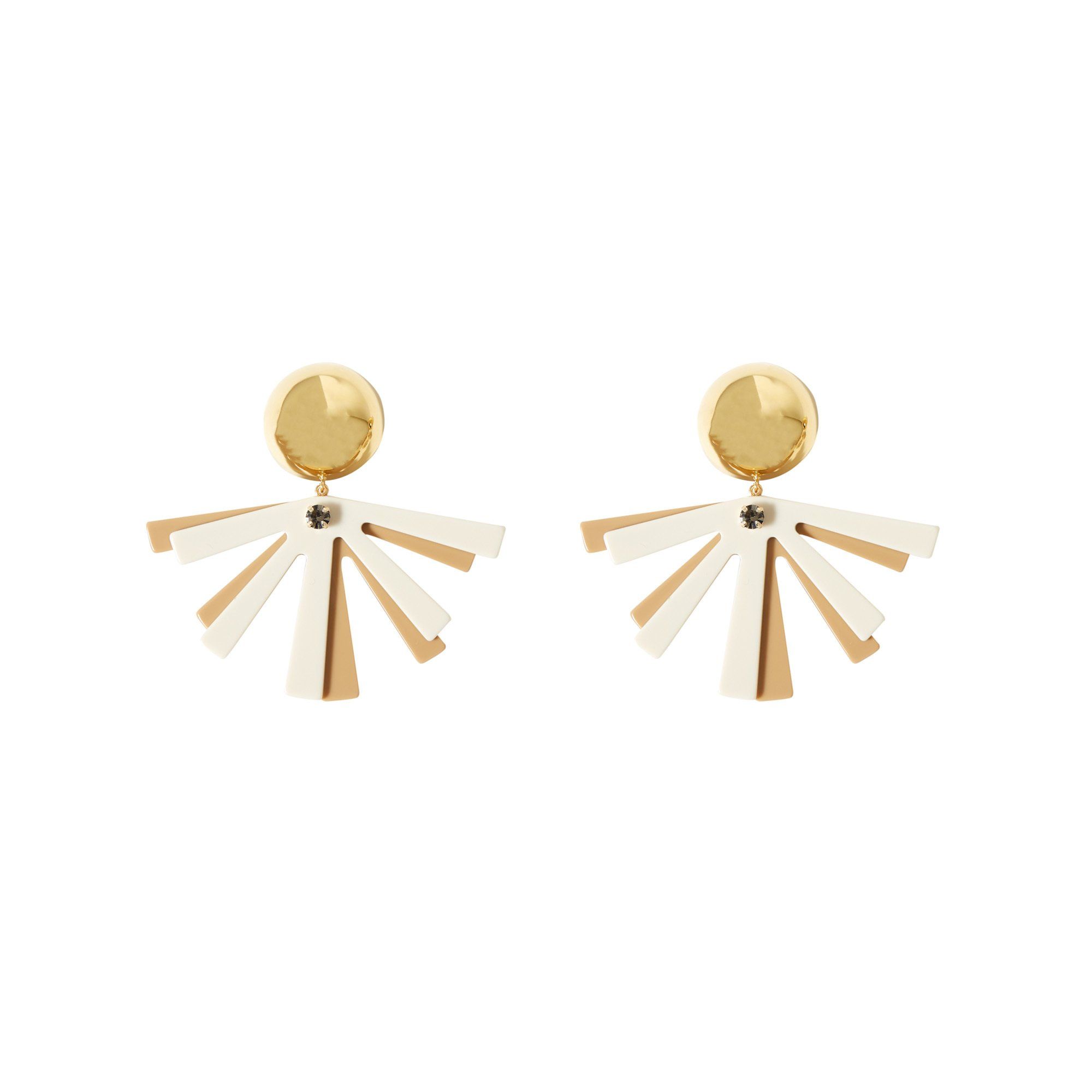 Rachel Comey - Boucles d'Oreilles Susa Fan - Femme - Ecru