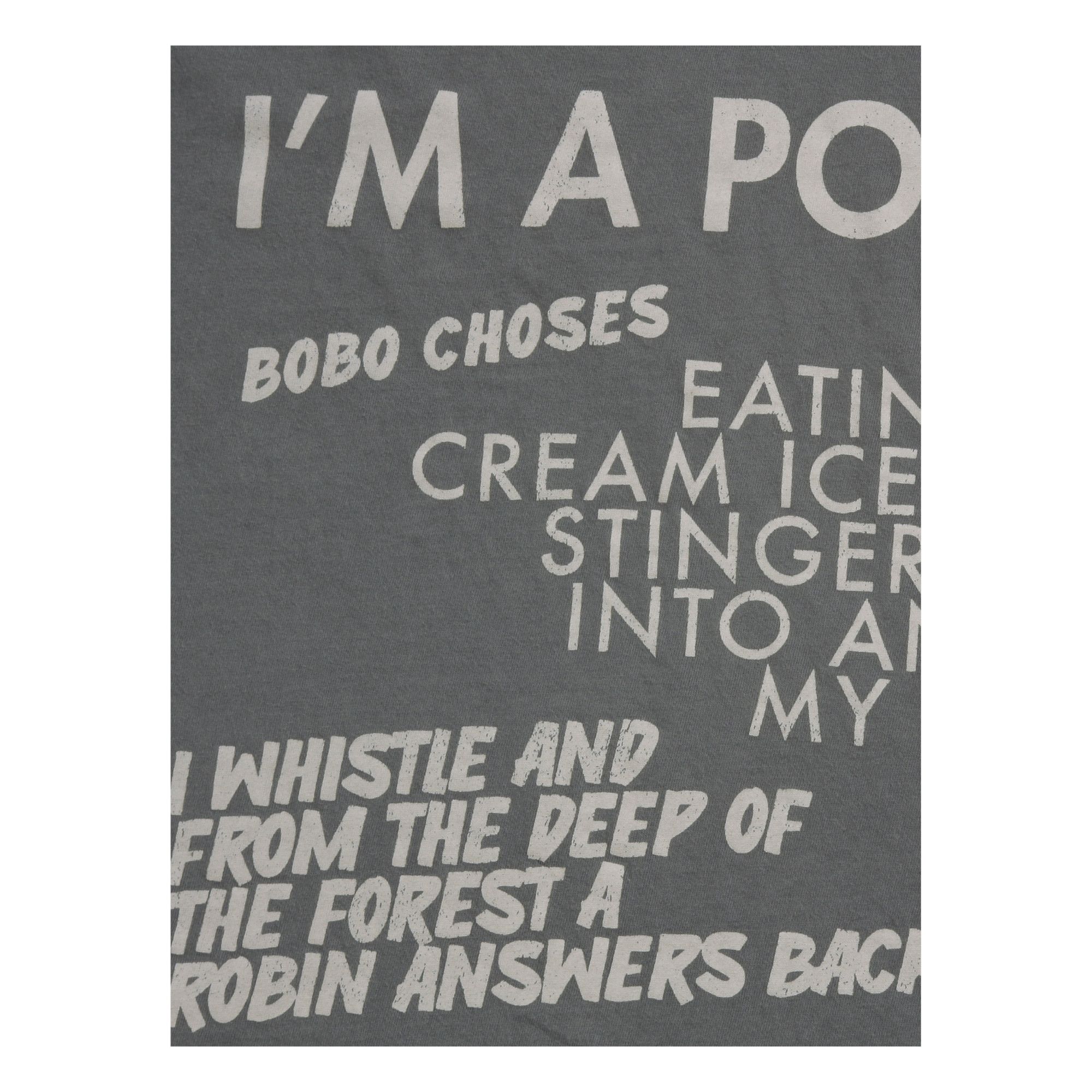 Nostalgia Organic Cotton Oversize Poet T-shirt - Adult Collection - Grey- Product image n°5