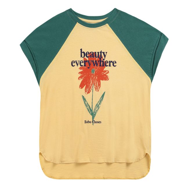 Organic Cotton Flower T-shirt - Women’s Collection - Yellow