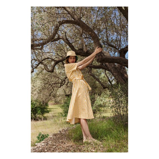 Kleid Bio-Baumwolle Gestreift - Kollektion Iconic - Gelb