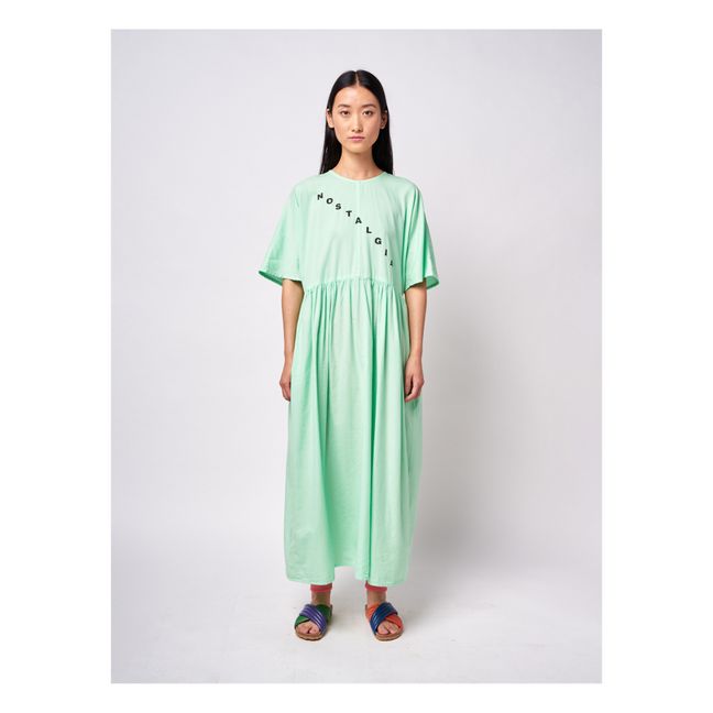 Nostalgia Organic Cotton Dress - Women’s Collection - Verde acqua