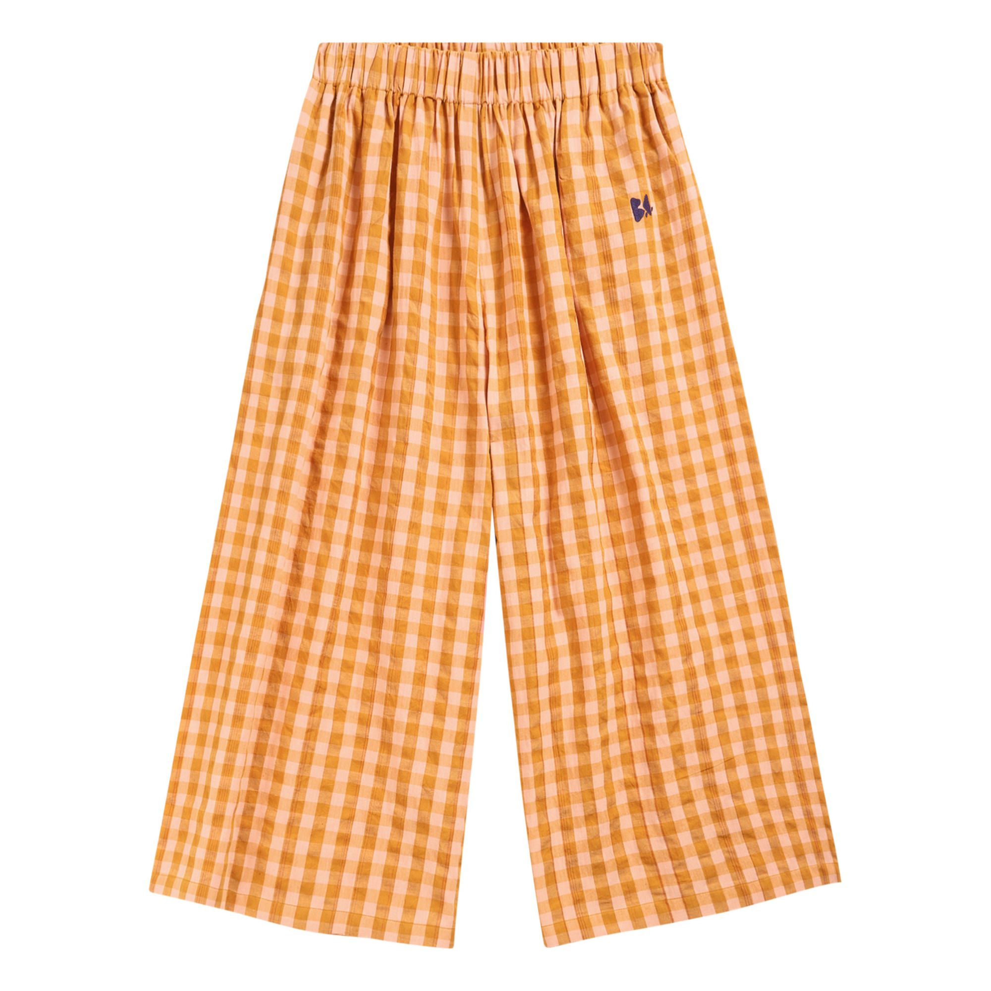 Bobo Choses - Jupe-Culotte Coton Bio Carreaux - Collection Femme - - Orange