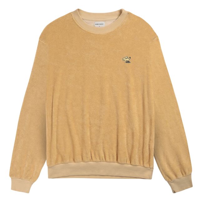 Organic Cotton Terry Cloth Sweatshirt - Adult Collection - Ocre